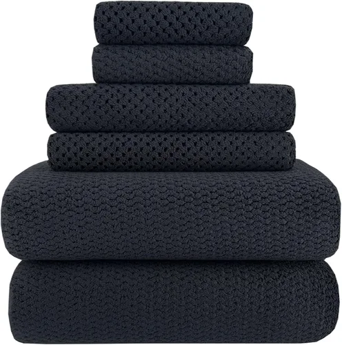 Miniatura 17 de YTYC Toallas, toallas de baño extra grandes de 29 x 59 pulgadas para baño, toallas de ducha súper suaves de secado rápido, peso ligero, microfibra