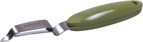 Miniatura 8 de Natural Home Pelador moldeado de bambú y acero inoxidable, rojo cereza