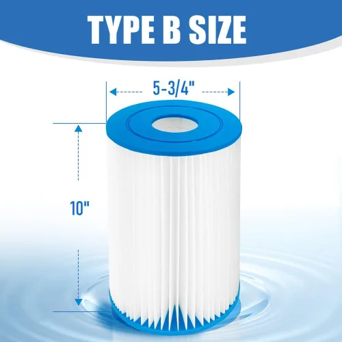 Miniatura 3 de Cartucho de filtro de piscina tipo B compatible con bomba de filtro in-tex de 2500 GPH para piscinas sobre el suelo, cartucho de filtro de piscina
