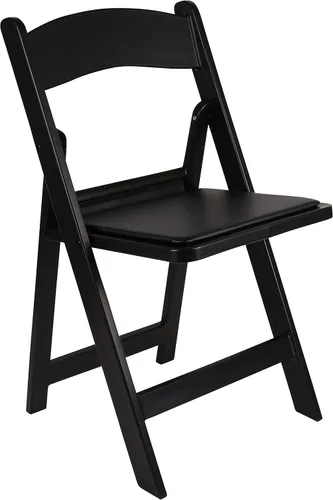 BTEXPERT Silla plegable de resina, asiento acolchado de vinilo para interiores y exteriores, juego ligero para el hogar, eventos, fiestas, picnic,