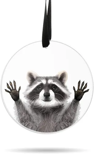 Miniatura 5 de WIRESTER Adornos colgantes para árbol de Navidad, fiestas, automóvil, hogar, oficina, decoración grande de acrílico de 3 pulgadas, listo para Panda