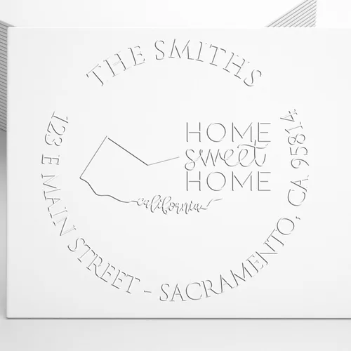 Miniatura 145 de Sello en relieve de dirección personalizado para nuevos propietarios de viviendas, sello redondo de 1-5/8 para dirección de casa, estampado
