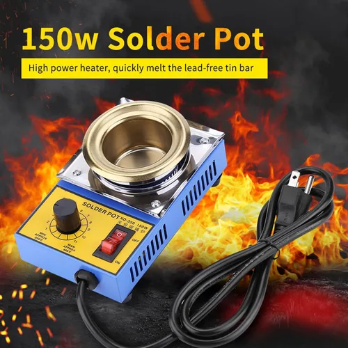 Miniatura 3 de Olla de soldadura de 150 W 1.969 in Baño de desoldadura 110V Placa de olla de soldadura 392.0-896.0 °F (enchufe de EE. UU.) para fundir plástico
