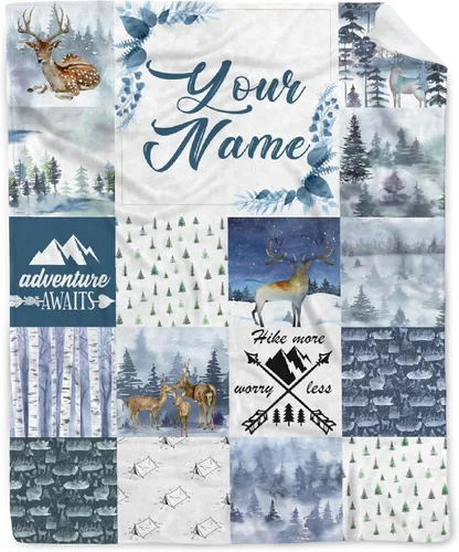 Miniatura 15 de Manta de bebé personalizada con estampado de vaca, nombre personalizado, manta de cumpleaños para recién nacido, manta de recepción para niño