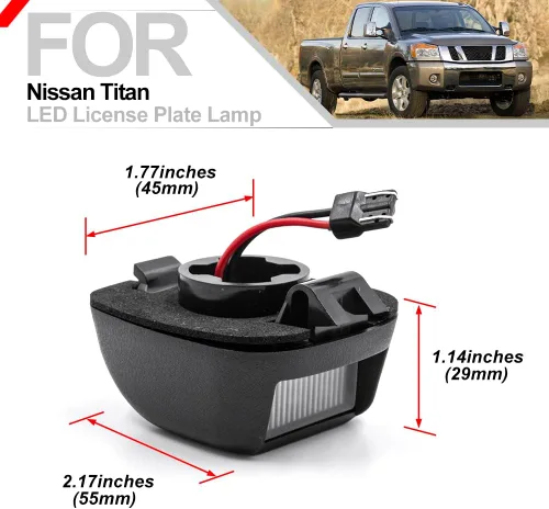 Miniatura 6 de 2 unids LED placa luz lámpara para Nissan Titan Frontier Xterra Armada libre de errores Led luces traseras OEM xenón blanco LED matrícula matrícula