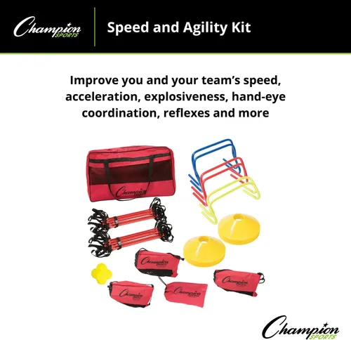 Miniatura 4 de Champion Sports SAGKIT Kit de entrenamiento de agilidad de velocidad, 15 uds./bolsa