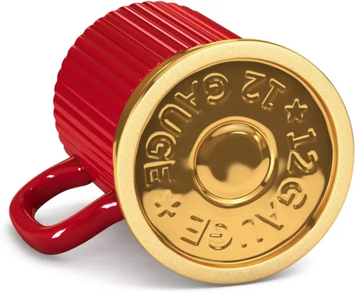 Miniatura 2 de Old Southern Brass Taza de café de cerámica hecha a mano con estilo táctico patriótico, capacidad de 16 onzas, propiedad y operación estadounidense