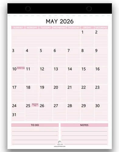Miniatura 5 de Strive Zen - Calendarios de refrigerador 2026-2027, almohadilla magnética para refrigerador, planificador, tamaño A5, perfecto para programación