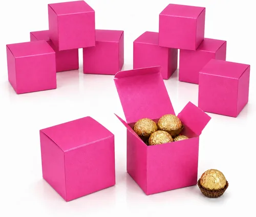 Miniatura 14 de Quotidian Cajas de regalo plegables de papel perlado italiano vintage con purpurina y tapas, de 3 x 3 x 3 pulgadas (7.6 x 3.0 x 3.0 x 3.0 in)