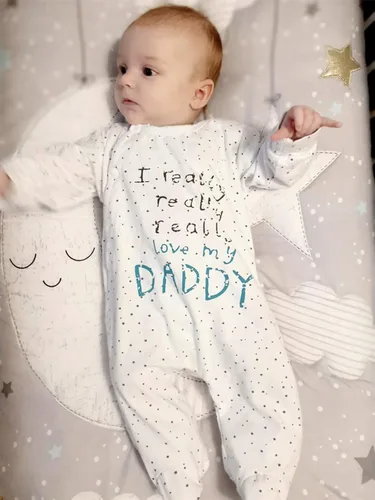 Miniatura 4 de KuKitty Mameluco con estampado de letras para bebés y niñas