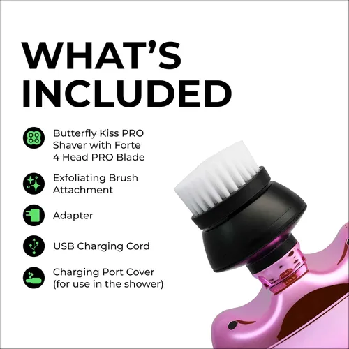 Miniatura 7 de Skull Shaver Butterfly Kiss PRO - Afeitadora eléctrica para mujeres para línea del bikini, piernas y cuerpo - Uso húmedo y seco - Hojas ergonómicas