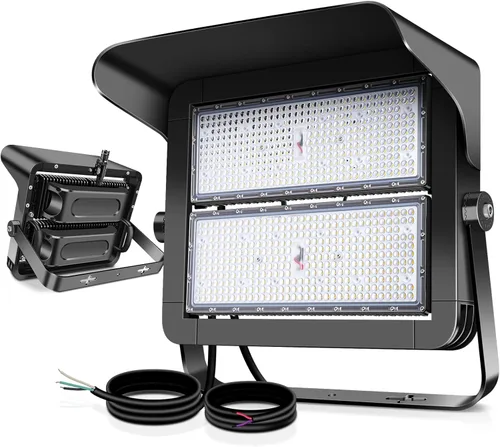Miniatura 15 de Juego de 3 luces LED de estacionamiento de 200 W para exteriores, 28000 lm, reflectores brillantes de atardecer a amanecer, montaje de yugo