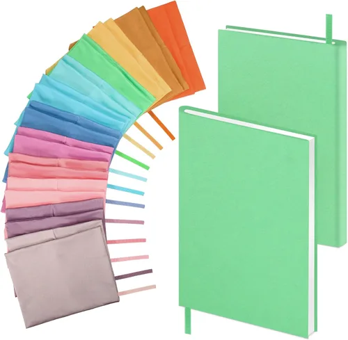Miniatura 7 de PerKoop 12 fundas gigantes para libros, de tela elástica, protector de libros escolares, reutilizable, lavable, protector para la mayoría de libros