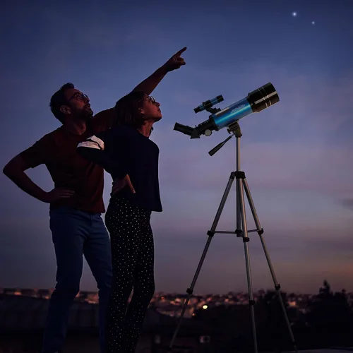 Miniatura 9 de AOMEKIE 40070 Telescopios para principiantes y adultos de Astronomía Telescopios astronómicos de 2.756 in con trípode ajustable K6 y K25 oculares