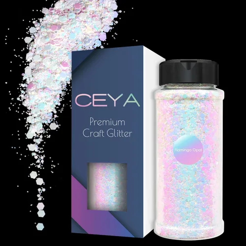 Miniatura 17 de Ceya Chameleon Brillantina Gruesa, 3.5 onzas/100g, Polvo de Brillantina Artesanal Color Crepúsculo que Cambia de Color, Escamas y Lentejuelas