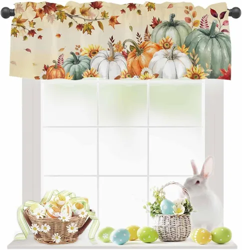 Miniatura 8 de Cortinas modernas de mosaico en blanco y negro para sala de estar, dormitorio, baño, ventana de cocina, cenefa de panel con bolsillo para barra