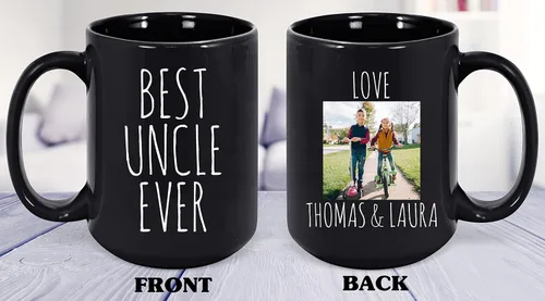 Miniatura 2 de Taza personalizada con el mejor tío de la historia, taza de foto de sobrina sobrino, regalo del día del padre