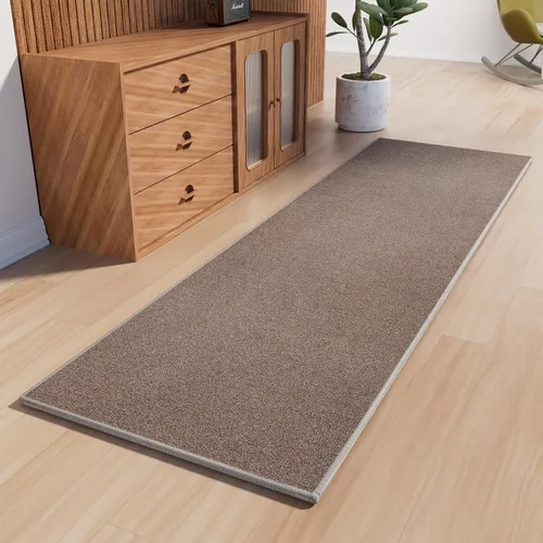 Miniatura 14 de AREDO Alfombra de pasillo con parte trasera de goma antideslizante, alfombra de piso suave lavable para cocina, pasillo, entrada interior, Negro