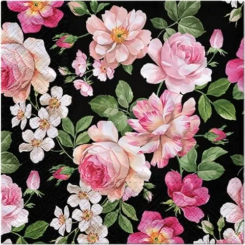 Miniatura 23 de AM Décor - 20 servilletas de papel suaves de 3 capas de papel de seda decoupage -13 x 13 pulgadas (desplegadas) (Rosalia, 13 x 13 pulgadas