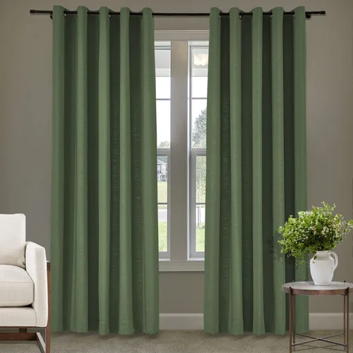 Miniatura 36 de Frelement Cortinas de lino de lino de bronce con ojales para interiores, tratamiento de ventanas para sala de estar, dormitorio, habitación