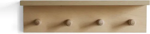Miniatura 2 de Perchero de entrada, ganchos para abrigos, perchero de ganchos de madera montado en la pared, los estantes montados en la pared son muy adecuados