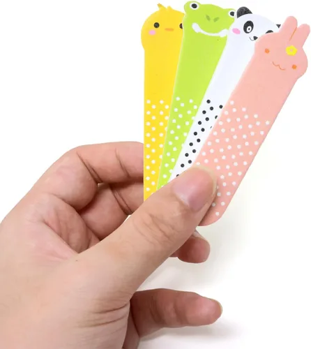 Miniatura 4 de Honbay 40 mini limas de uñas con patrón de animales lindos pulidores de uñas, tableros de esmeril, herramienta de afilado de uñas de doble cara
