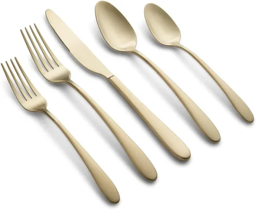 Miniatura 6 de Cambridge Silversmiths Poet Black Satin - Juego de cubiertos de 20 piezas, servicio para 4 Satén negro
