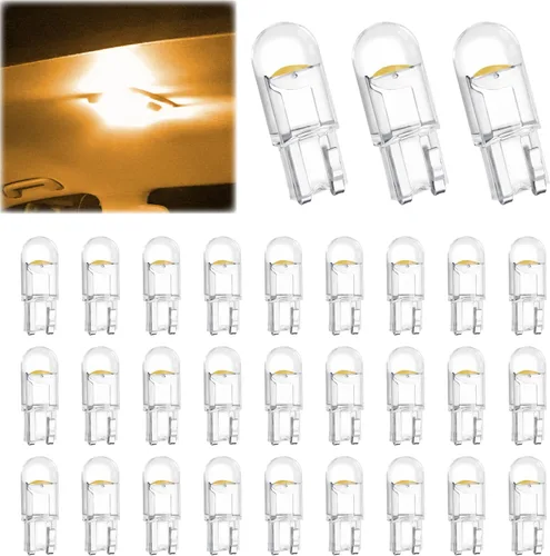 Miniatura 8 de 30 bombillas LED 194 para automóvil, 168 2825 W5W T10 de cuña COB LED de repuesto, bombilla de placa de matrícula de 6000 K, bombilla interior libre