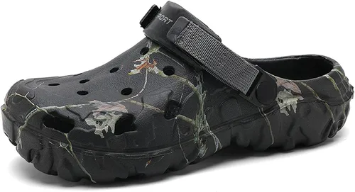 SECHRITE - Zuecos deportivos para hombre, sandalias para deportes al aire libre, zapatos de agua para la playa, sandalias ligeras y cómodas,