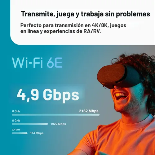 Miniatura 3 de TP-Link Deco XE70 Pro AXE4900 Enrutador WiFi de malla Tri-Banda WiFi 6E - 1 x Puerto WAN/LAN de 2.5 Gbps, 2 x Puertos LAN de 1 Gbps, Wi-Fi de 4.9