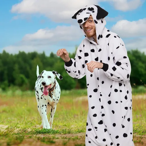 Miniatura 2 de Silver Lilly Disfraz de perro dálmata de una pieza - Disfraz de animal para adultos