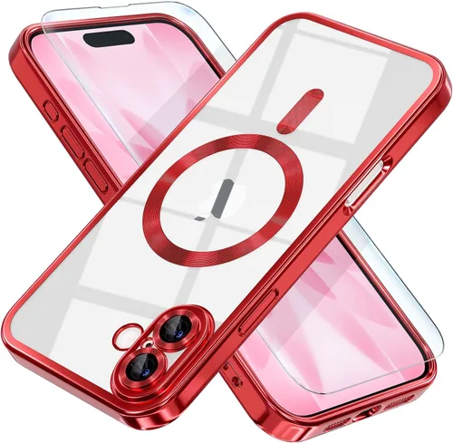 Miniatura 83 de Misea Funda magnética para iPhone 14 compatible con MagSafe [nunca amarillenta] [protección contra caídas de grado militar] protector completo