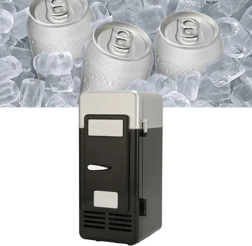 Miniatura 2 de LBEC Refrigerador pequeño, solo USB, pequeño refrigerador portátil USB, potente potencia baja, decibelio para oficina, coche, hogar