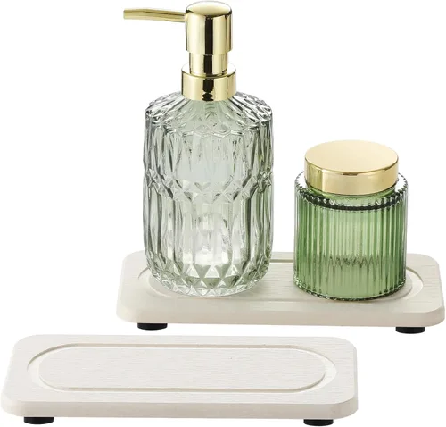 Paquete de 2 bandejas de fregadero de piedra de diatomita, tapete de grifo absorbente de agua para encimera de cocina y baño, jabonera decorativa de