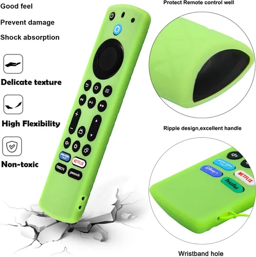 Miniatura 4 de Pinowu Funda de silicona para control remoto (2 unidades) para Fire TV Stick 4K Max/Insignia/Pioneer/Omni Series Fire TV Alexa Voice Remote mejorado