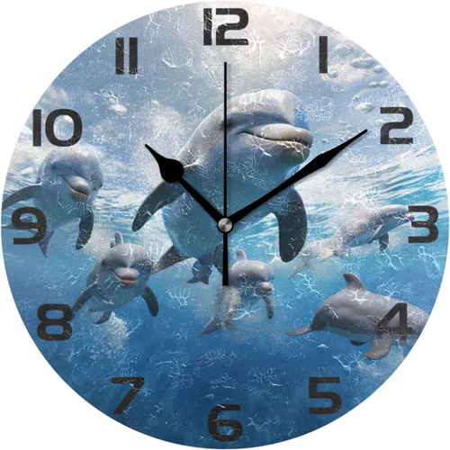 Miniatura 30 de ALAZA Reloj de pared con diseño de pájaro en la rama 3D que no hace tictac, para dormitorio, cocina, sala de estar, escuela, oficina, dorado