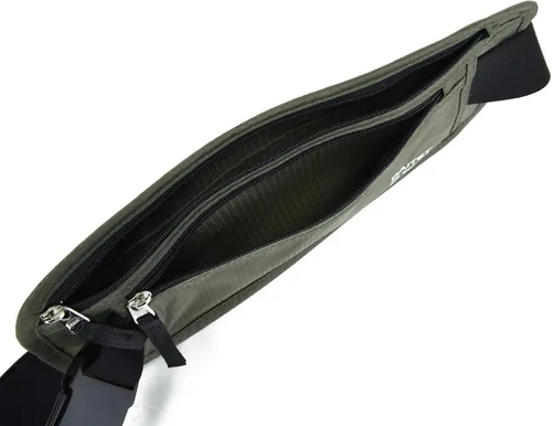 Miniatura 122 de DAITET Cinturón de dinero, soporte para pasaporte, cartera de viaje oculta segura con bloqueo RFID, riñonera encubierta (negro), Negro, Rfid