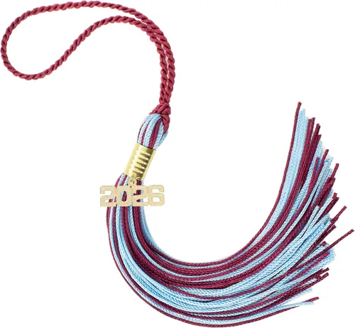 Miniatura 172 de Borla de graduación Aqua 2022, todos los colores escolares disponibles, fabricada en Estados Unidos