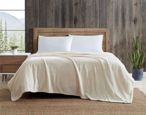 Miniatura 11 de Eddie Bauer - Manta de tamaño king, ropa de cama ultra suave de felpa, ribete con dobladillo para un acabado a medida, manta para sofá y cama (negro)