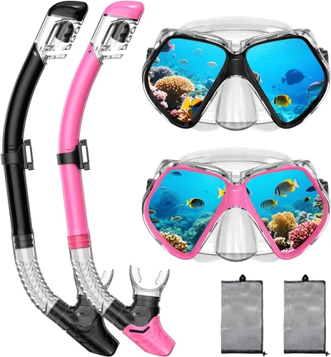 Equipo de esnórquel para adultos, esnórquel seco, juego de máscara para adultos, máscara de buceo, equipo de buceo, gafas de natación con cubierta