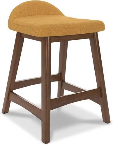 Miniatura 11 de Signature Design by Ashley Lyncott - Taburete de bar tapizado contemporáneo de 24.25 pulgadas de altura de asiento, con cojín de espuma, 2