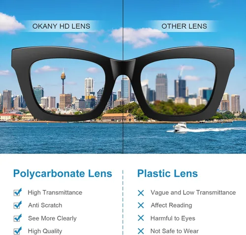 Miniatura 6 de Okany Gafas de Bloqueo de Luz Azul para Mujeres y Hombres de Moda para Pantalla de Computadora Juegos TV Teléfonos Anti Fatiga Ocular y Resplandor