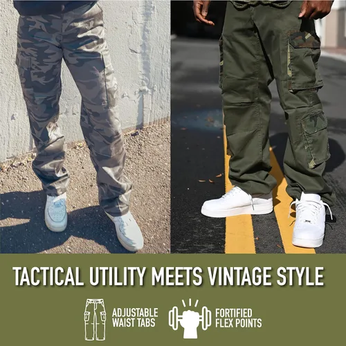 Miniatura 2 de Rothco - Pantalones vintage estilo paracaidista, relajados, estilo cargo con diseño de camuflaje vintage