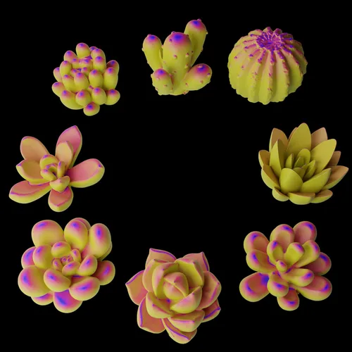 Miniatura 2 de Molde para velas de resina y suculentas, suministros para manualidades, molde 3D para fundición de resina Succulent-E1