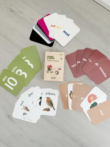 Miniatura 7 de Learn & Drop (tarjetas de memoria en inglés incluidas) más edición en español de Learn & Drop Flashcards
