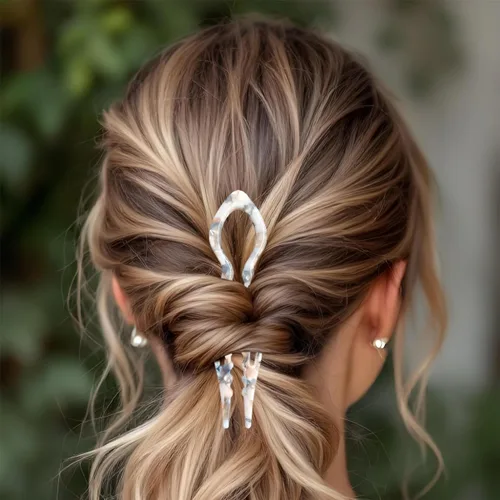 Miniatura 4 de 4 horquillas para el cabello para mujer, horquillas francesas en forma de U, elegantes accesorios para el cabello de mujer, horquilla francesa