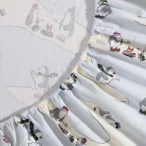 Miniatura 6 de Eddie Bauer - Sábanas de franela tamaño Queen, algodón resistente a las bolitas y arrugas, juego de sábanas con fundas de almohada y sábana ajustada