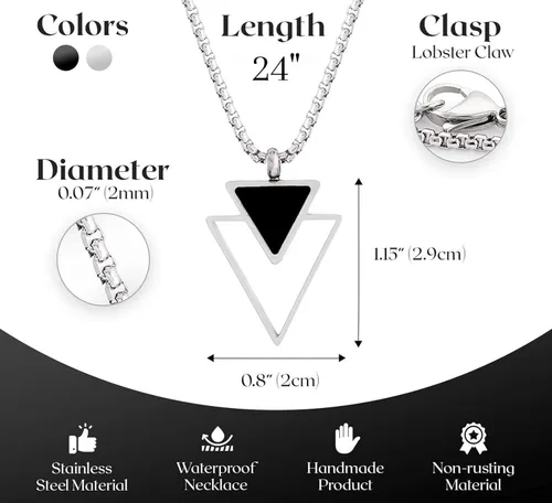 Miniatura 22 de Galis Collar para hombre, collar de cadena de plata de acero inoxidable de alta calidad para hombres, no se deslustra, cadenas para hombres