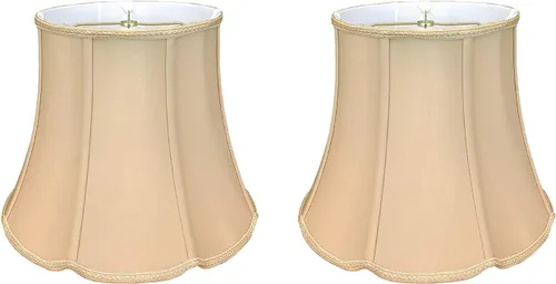 Miniatura 9 de Royal Designs - Pantalla de lámpara de diseño con muesca en V con parte inferior de tambor, cáscara de huevo, 10 x 14 x 11.5 pulgadas Eggshell