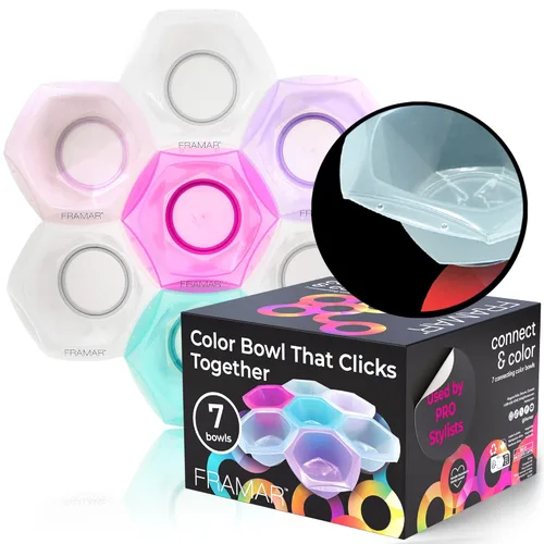 FRAMAR Juego de cuencos de tinte para el cabello Connecting - Cuencos de color para estilista, cuencos de color de salón, elementos esenciales para